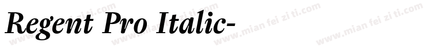 Regent Pro Italic字体转换